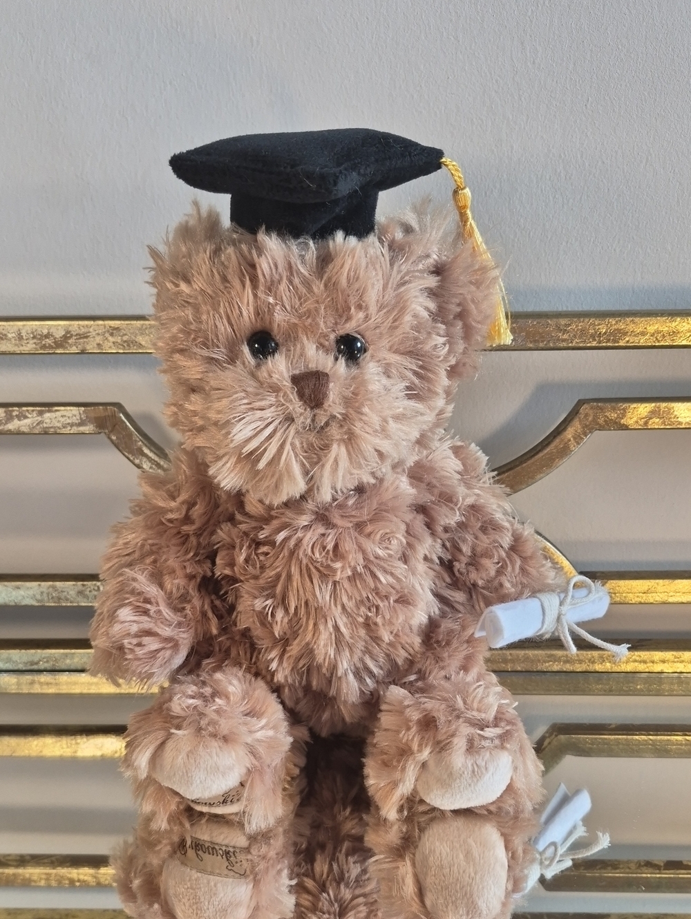 Bukowski Graduate Bear Plush, 11", Brown.
